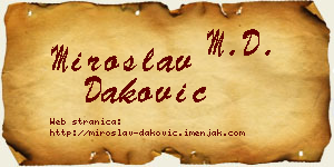 Miroslav Daković vizit kartica